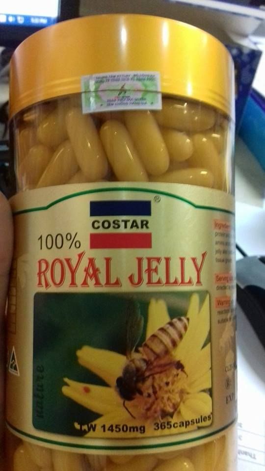 Viên Sữa Ong Chúa Costar Royal Jelly Của Úc‎ 1450mg 365 Viên