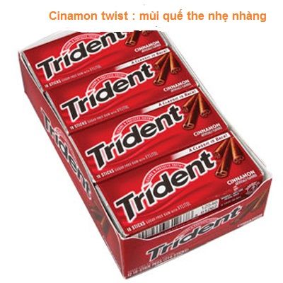 Trident Cinamon twist : hương quế nhẹ nhàng