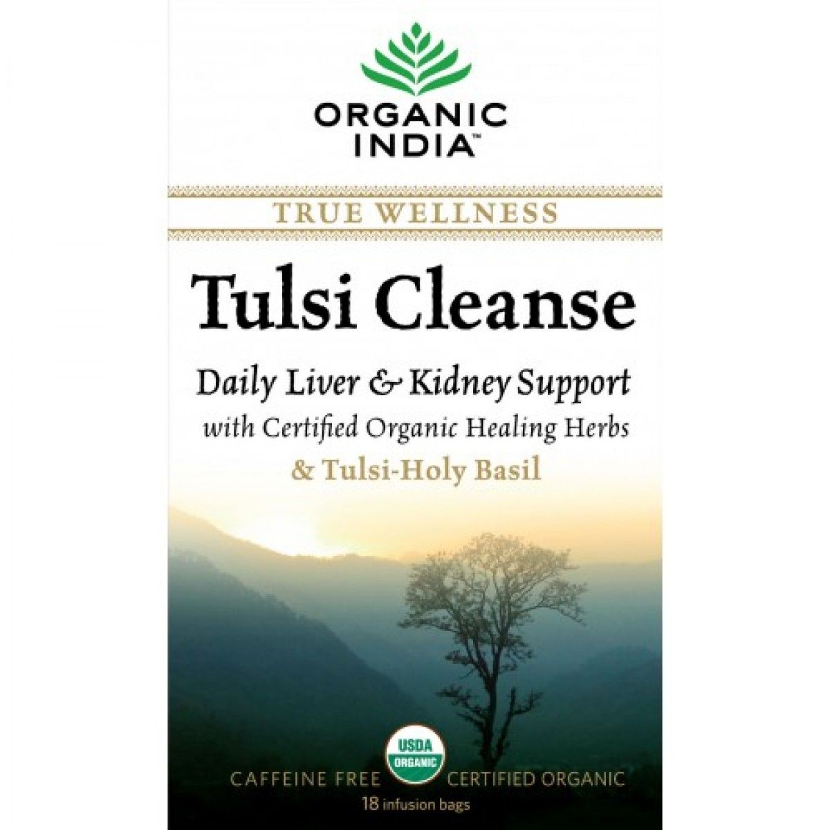 Trà thảo dược Tulsi Cleanse hữu cơ giải độc gan 