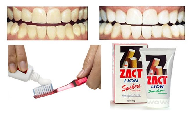 Kem đánh răng dành cho người hút thuốc Zact Lion 