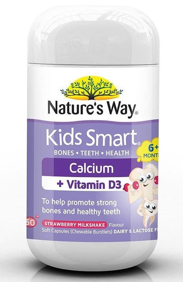 Viên bổ sung Canxi + Vitamin D3 Kids Smart Nature's Way 1