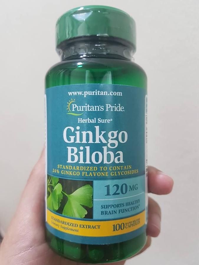 Viên uống bổ não Ginkgo Biloba Puritan's Pride 120 mg 1
