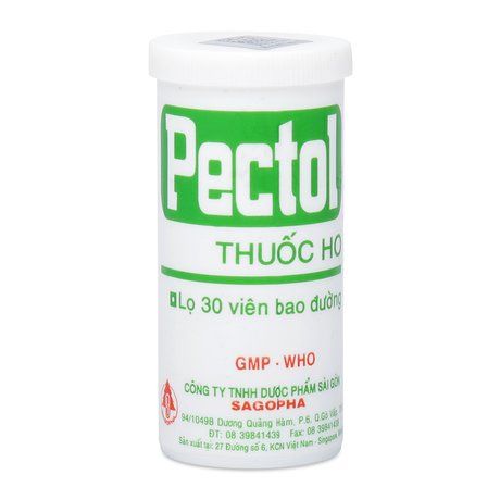 Thuốc điều trị chứng ho đờm, cảm mạo Pectol (30 viên/chai) 1
