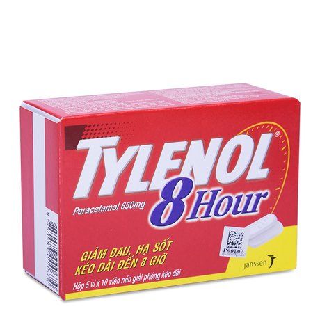 Thuốc Tylenol 8 Hour 650mg giúp giảm đau hạ sốt 1