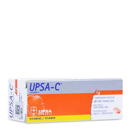 Viên sủi điều trị thiếu hụt Vitamin C Upsa (10 viên/ hộp) 1