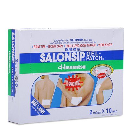 Salonsip - Cao dán, Gel giảm đau kháng viêm đau vai, cơ, khớp, bầm tím