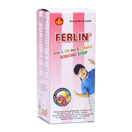 Siro bổ sung sắt và vitamin nhóm B Ferlin (60ml) 1