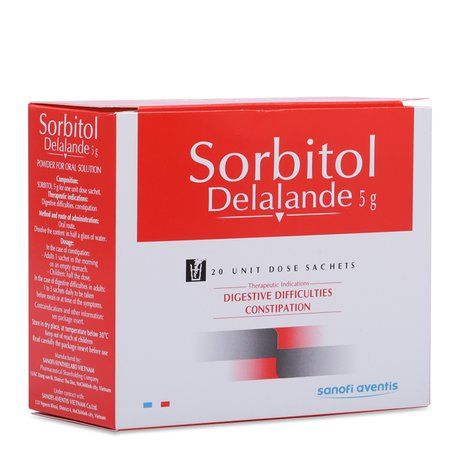 Thuốc điều trị táo bón, khó tiêu Sorbitol Delalande (5g) 1