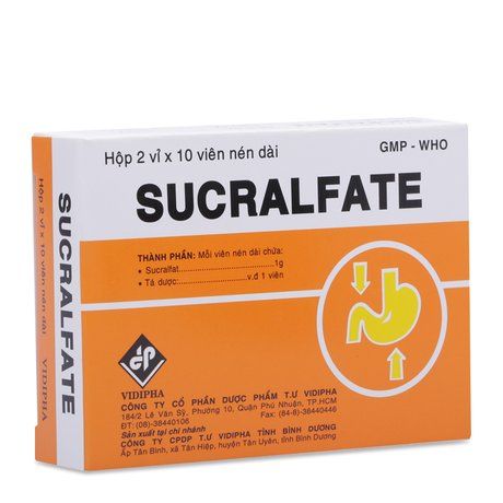 Thuốc trị loét dạ dày- tá tràng Sucralfate (2 vỉ x 10 viên) 1
