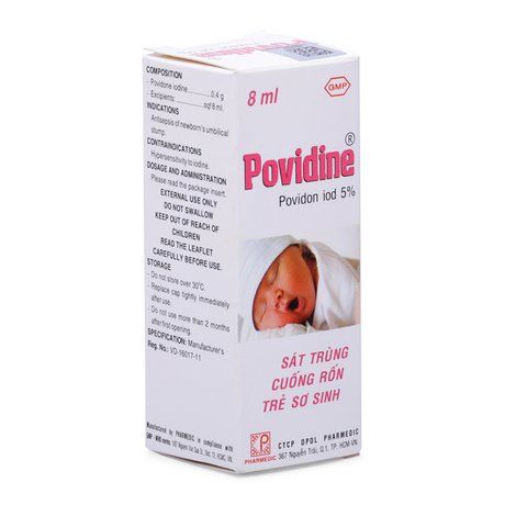 Thuốc sát trùng cuống rốn trẻ sơ sinh Povidine Povidon IOD 1