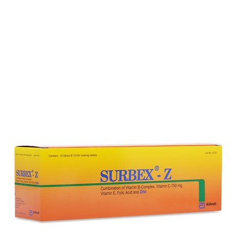 Thuốc điều trị thiếu hụt Vitamin nhóm B, C và Kẽm Surbex- Z 1