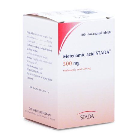 Thuốc điều trị đau đầu, đau răng, Mefenamic Acid Stada 500mg 1