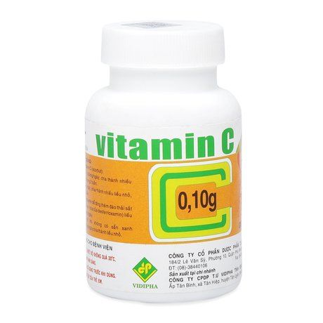 Thuốc điều trị bệnh do thiếu Vitamin C 100mg (200 viên/hộp) 1