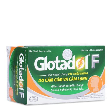 Thuốc điều trị các chứng cảm lạnh và cảm cúm Glotadol F 1