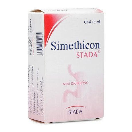 Nhũ dịch uống  trị chứng đầy hơi, khó chịu Simethicon Stada 1