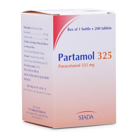 Thuốc hạ sốt và giảm các cơn đau Partamol 325(200 viên/chai) 1