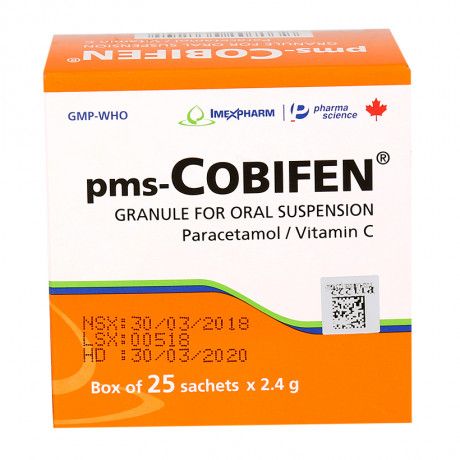 Thuốc cốm pha hỗn dịch uống trị đau nhức cảm sốt PMS-Cobifen 1