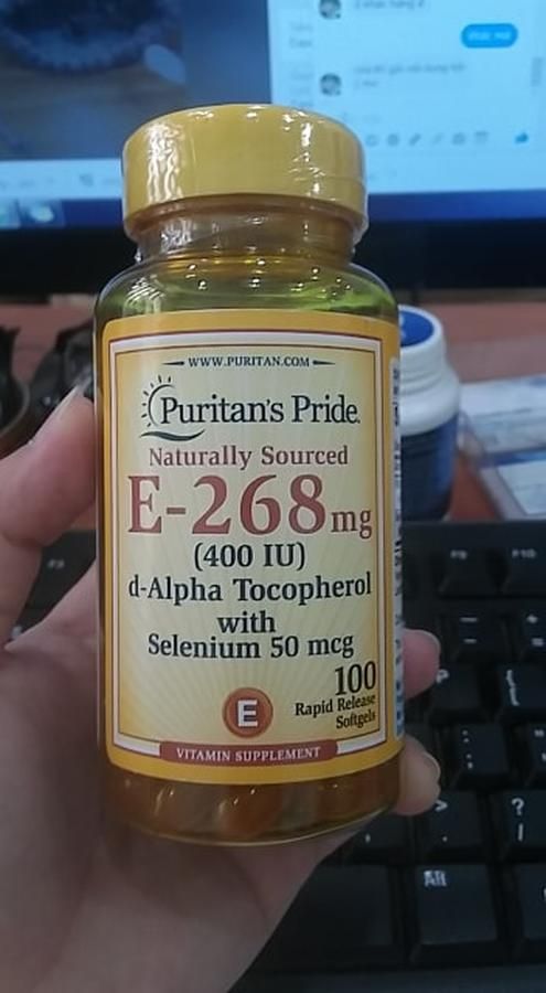 Vitamin E 268mg With Selenium Puritan's Pride Chính Hãng Từ Mỹ 1