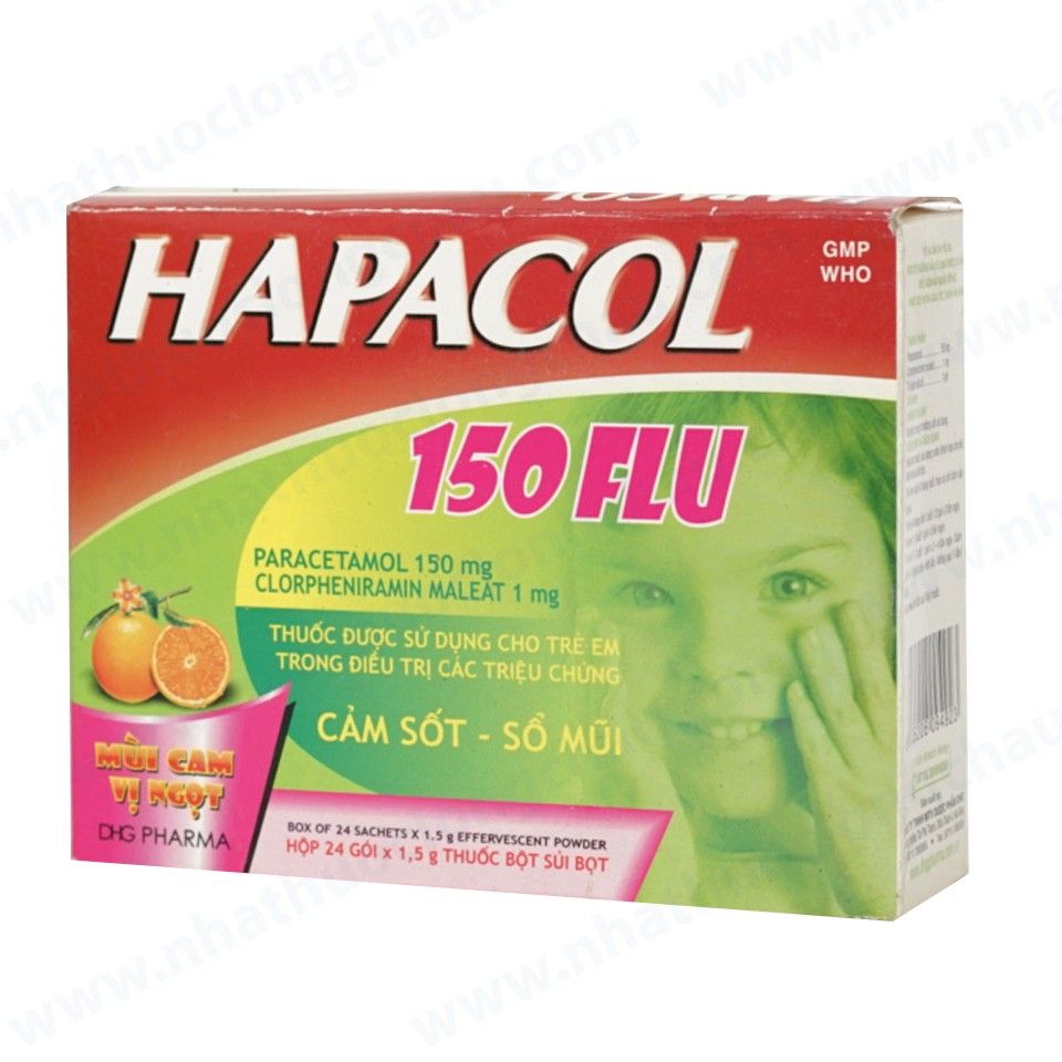 Thuốc điều trị các triệu chứng cảm sốt Hapacol 150 flu 1
