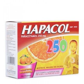 Thuốc giảm đau hạ sốt cho trẻ Hapacol 250 hương cam 1