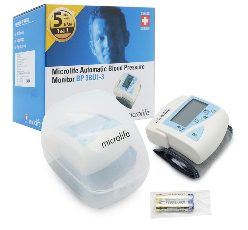 Máy đo huyết áp cổ tay Microlife 3BU1-3 Chính Hãng 1
