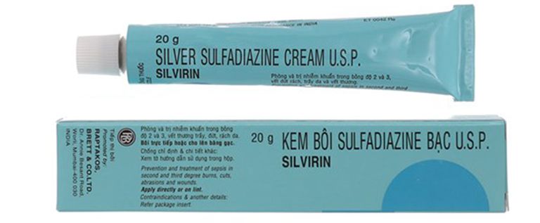 Kem bôi Sulfadiazine bạc U.S.P Silvirin tuýp 20g
