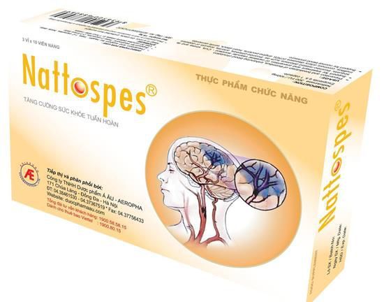 Viên uống Nattospes hỗ trợ cải thiện tai biến mạch máu não.