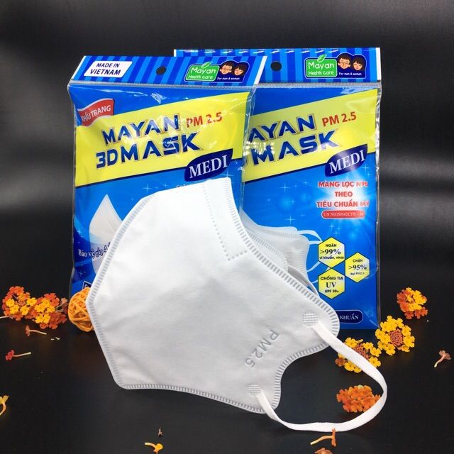 Khẩu trang Mayan 3D Mask PM 2.5 túi 5 chiếc 