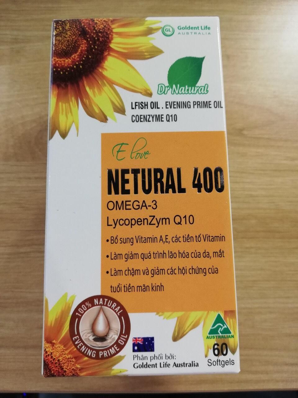 Viên uống Netural 400 Omega 3 Lycopenzym Q10 hộp 60 viên