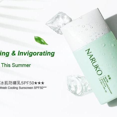 Kem chống nắng mát lạnh Naruko chiết xuất tràm trà Tea Tree Refresh Cooling Sunscreen SPF50
