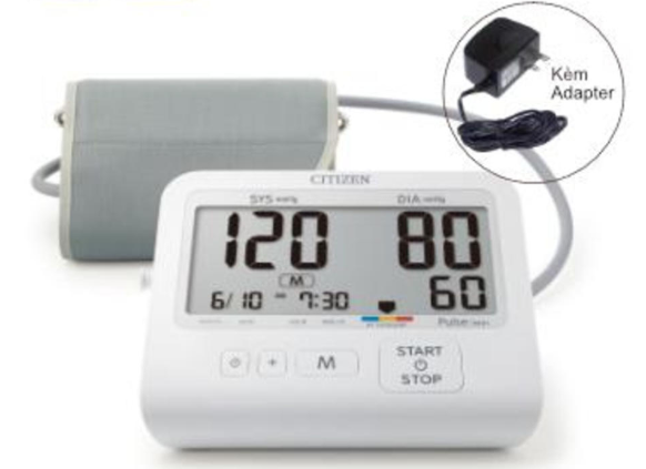 Máy đo huyết áp bắp tay tự động Citizen CHU-503