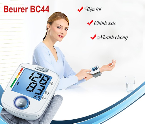 Cách đo huyết áp bằng Máy đo huyết áp Beurer BC44