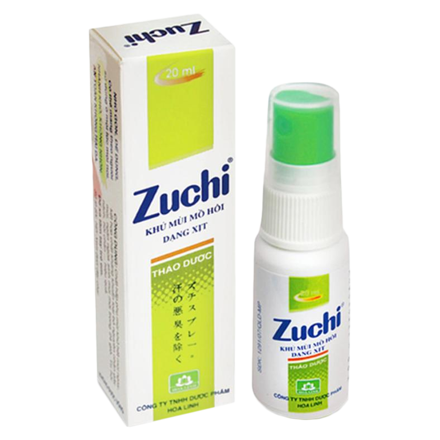 Khử mùi hôi dạng xịt Zuchi 20ml màu xanh