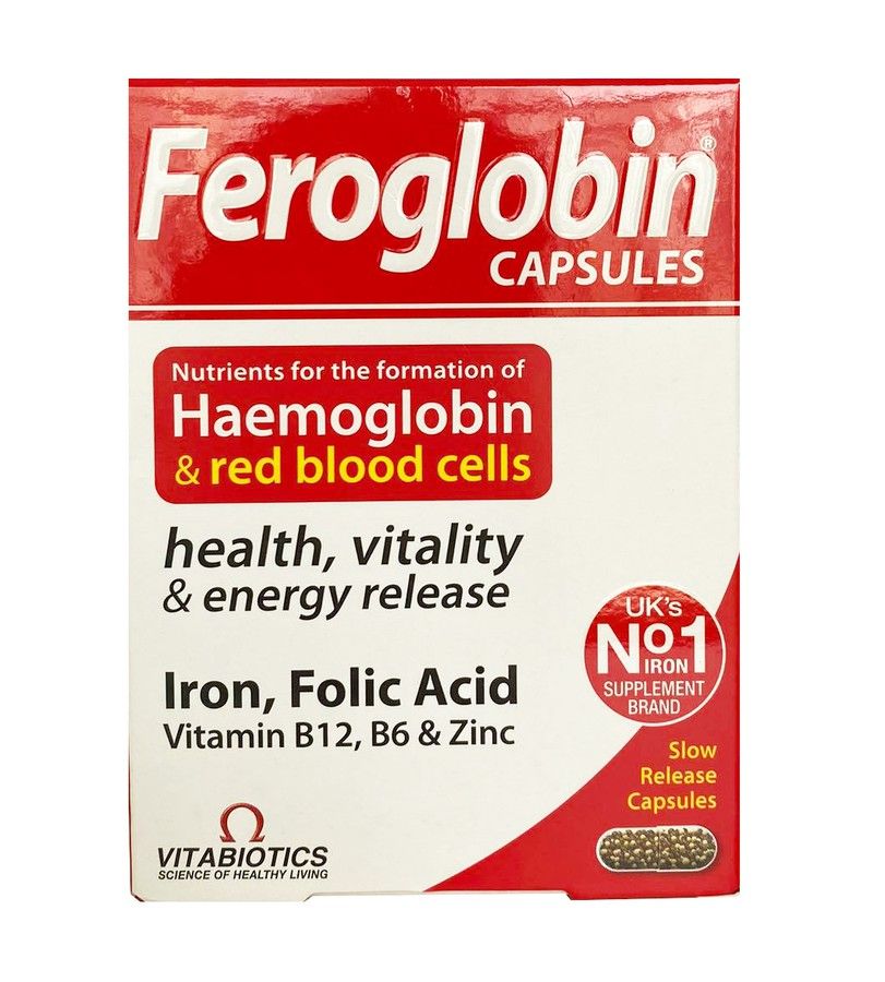 Viên bổ sung Sắt Vitabiotics Feroglobin B12 chính hãng từ Anh 