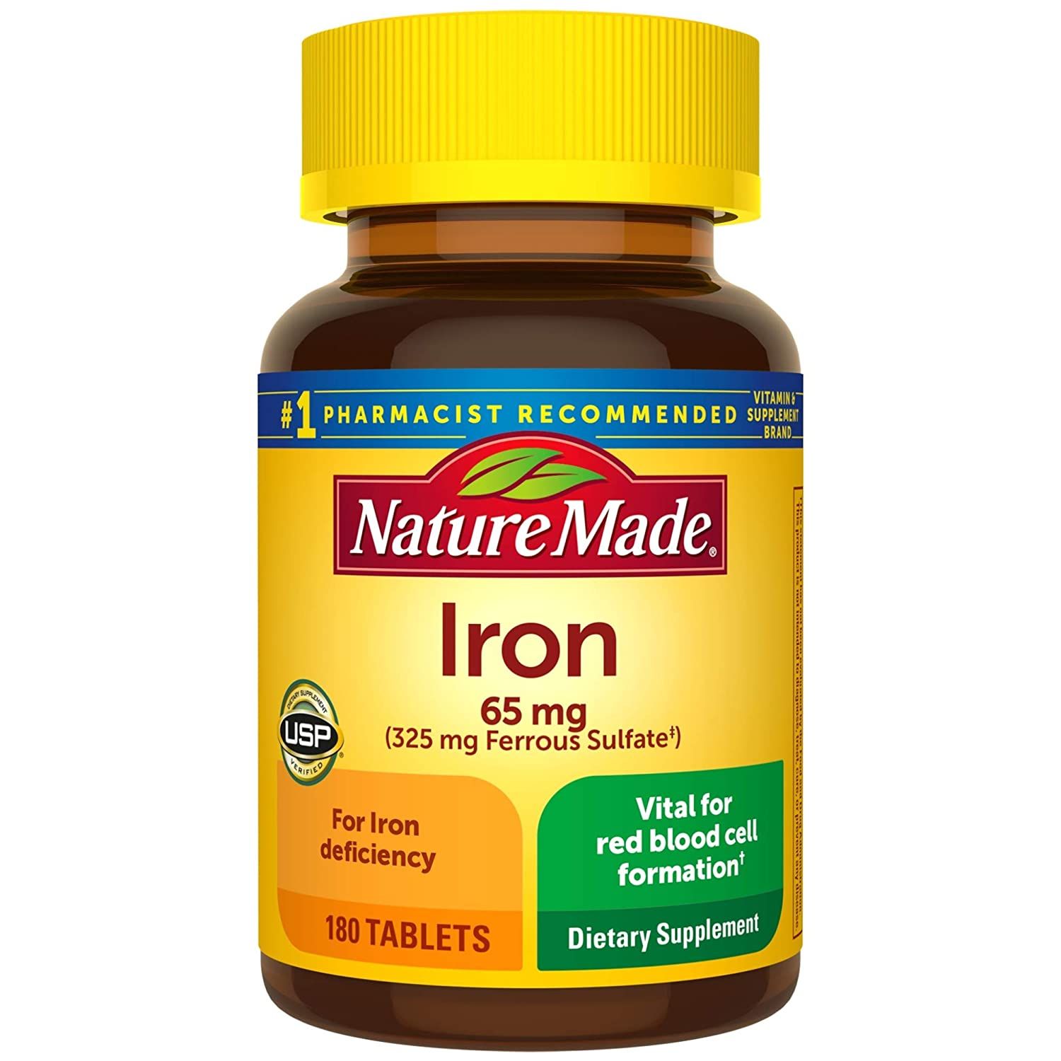 Viên hỗ trợ bổ sung sắt Nature Made Iron 65mg của Mỹ 190 viên