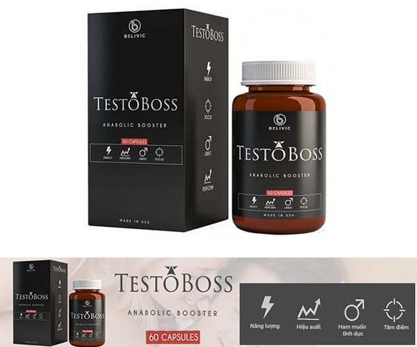 Viên uống Testoboss - Thảo dược tăng cường sinh lý nam (hộp 60 viên)