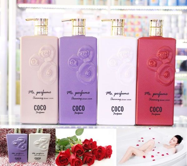 Thiết kế chai Sữa tắm nước hoa Coco Perfume Charming Shower 800ml