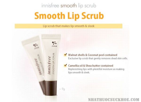Thành phần tẩy da chết môi Innisfree Smooth Lip Scrub