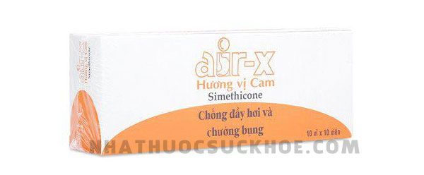 Thuốc Air-X: Thuốc tiêu hóa chống đầy hơi và chướng bụng vị cam