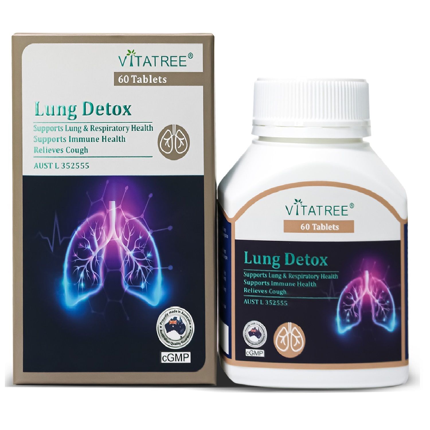 Viên uống Vitatree Lung Detox hỗ trợ thải độc phổi 