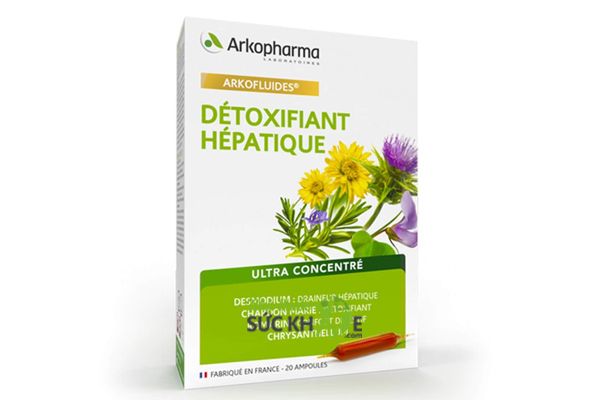 Dung dịch uống hỗ trợ thải độc gan Arkopharma Détoxifiant Hépatique 20 ống