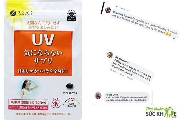 Review viên uống chống nắng UV Fine Japan