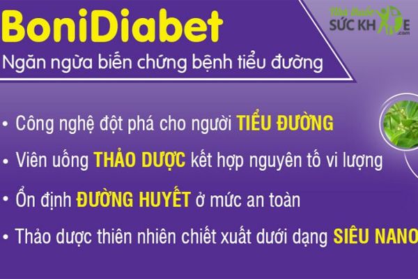 BoniDiabet - Hỗ trợ phòng ngừa biến chứng bệnh tiểu đường