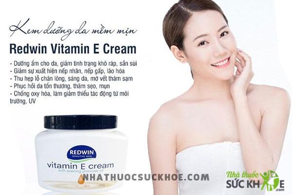 Ưu điểm Kem dưỡng ẩm Redwin Vitamin E Cream