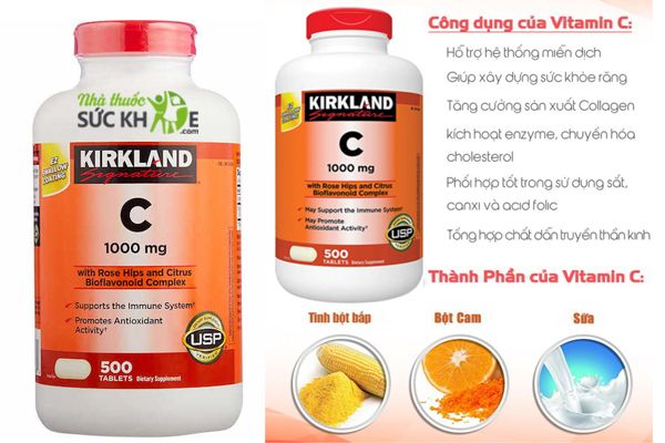 Hướng dẫn sử dụng vitamin C Kirkland đúng cách