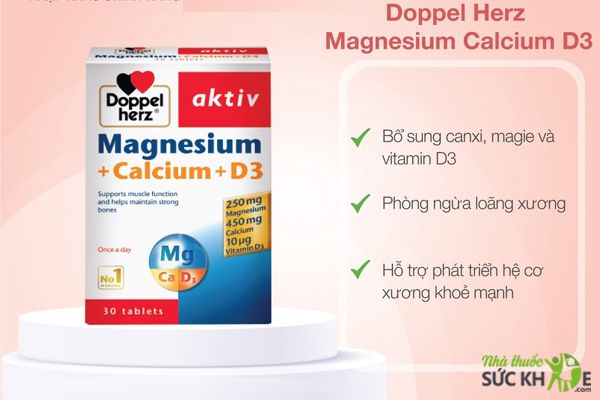 Hướng dẫn sử dụng Viên uống Doppelherz Aktiv Magnesium Calcium D3