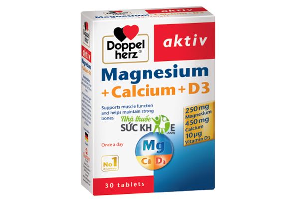 Viên uống Doppelherz Aktiv Magnesium Calcium D3 mẫu mới