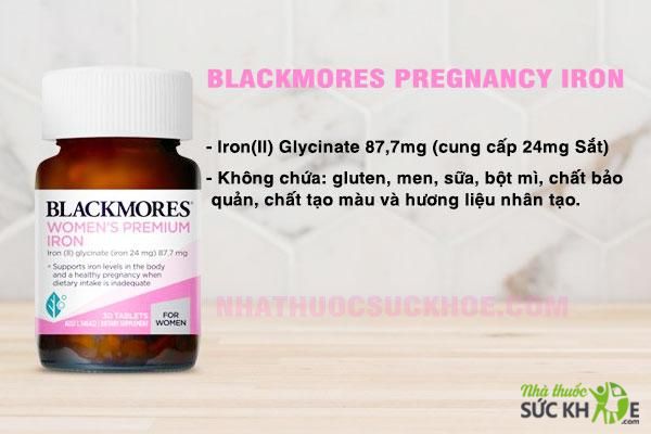 Thành phần Blackmores Pregnancy Iron