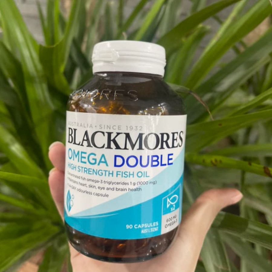 Viên uống dầu cá Blackmores Omega Double High Strength Fish Oil lọ 90 viên