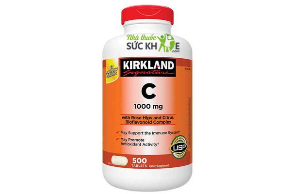 Vitamin C 1000mg Kirkland 500 viên mẫu mới